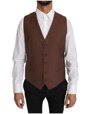 Dolce & Gabbana Lana seta vest - Marrone