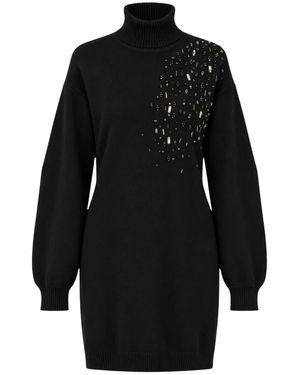 Twinset Actitude Turtleneck Gebreide Jurk - Zwart