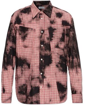 McQueen Overhemden ,Rood ,Katoen Shirt Met Vintage-Effect - Roze