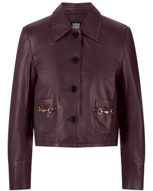 Riani Leather Jackets - Viola