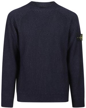 Stone Island Truien & Vesten ,Blauw ,Kasjmier Two-Tone Vanisé Kasjmier Trui