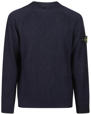 Stone Island Zweifarbiger Vanisé-Kaschmirpullover - Blau