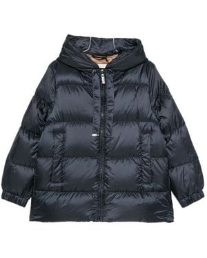 Max Mara Blaue Wasserabweisende Daunenjacke