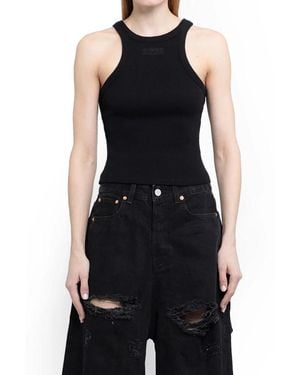 Vetements Sleeveless Tops - Black