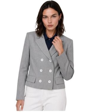Kocca Zweireihiger Taillierter Blazer - Grau