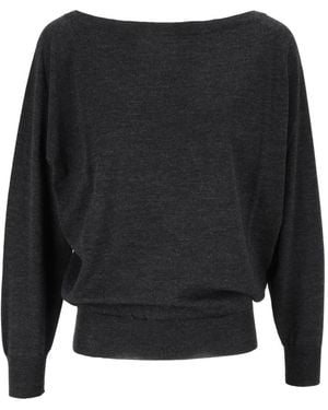 MC2 Saint Barth Ronde Hals Gebreid - Zwart