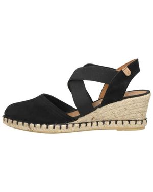 Verbenas Mila Wedge Sandalen - Zwart