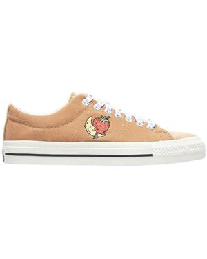 Converse Stern canvas sneakers mit logo-drucken - Natur