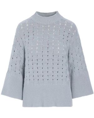 Bitte Kai Rand Truien & Vesten ,Blauw ,Katoen Ronde Hals Knitwear