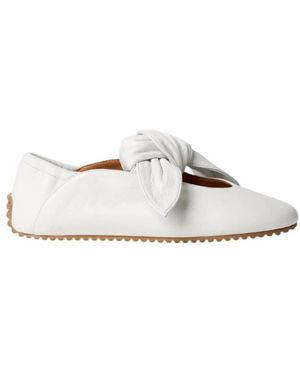 Odissi Tess Sneaker Mit Knoten Und Runder Zehenpartie - Weiß