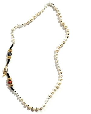 Gachon Pothier Accessoires ,Grijs ,Perle Ketting - Metallic
