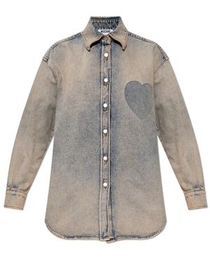 Moschino Overhemden ,Grijs ,Denim Denim Shirts
