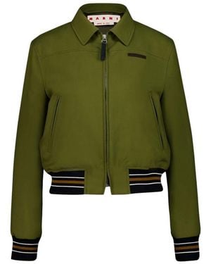 Marni Bomber Jackets - Green