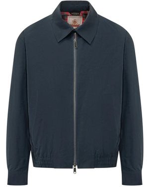 Baracuta Jassen ,Blauw ,Klassieke Kraag Jas