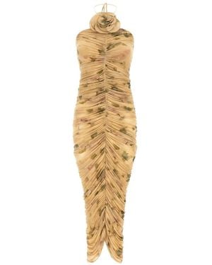 Magda Butrym Aw26 Jurk 37 - Metallic