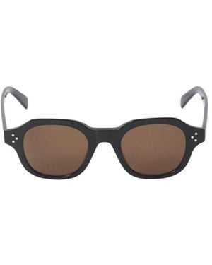 Celine Acetate Vierkante Zonnebril - Zwart