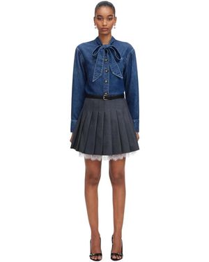 Self-Portrait Denim Shirts - Blau