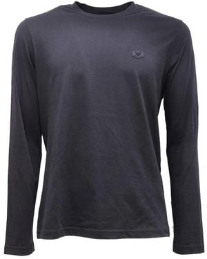 Armani Long Sleeve T-Shirts - Blue
