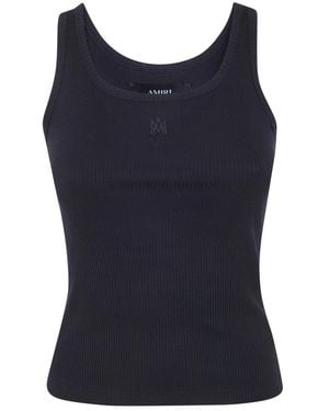 Amiri Tops ,Zwart ,Sleeveless Tops - Blauw