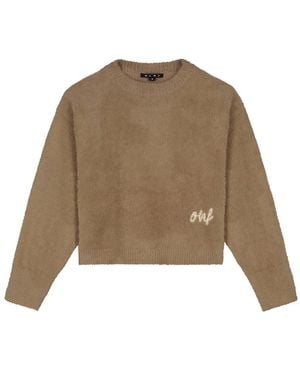 OLAF HUSSEIN Round-Neck Knitwear - Natural