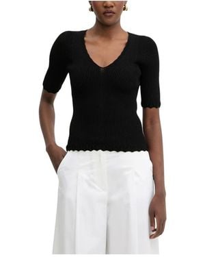 Twinset V-Ausschnitt Oberteil - Schwarz