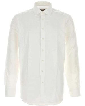 Etro Overhemden ,Wit ,Katoen Roma Shirt