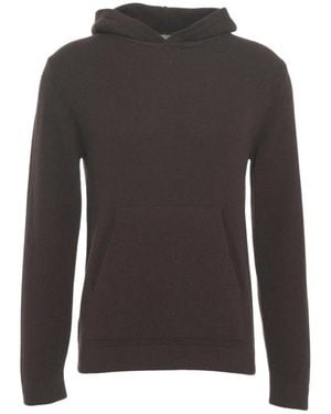 Daniele Fiesoli Luxuriöser Cashmere Hoodie Strickwaren Marrone - Schwarz