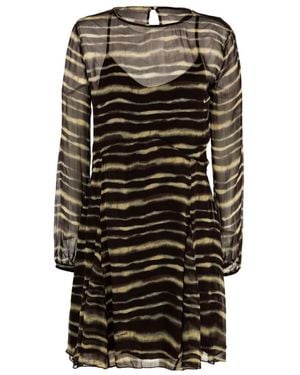 Patrizia Pepe Kurzes Kleid Mit Langen Ärmeln Für Frauen - Schwarz