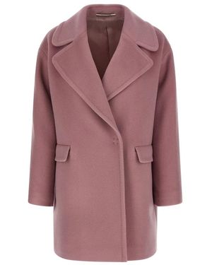 Tagliatore Single-Breasted Coats - Purple