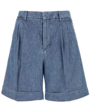 Valentino Garavani Denim Shorts - Blue