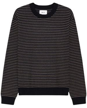 NN07 Russell Sweater Met Ronde Hals - Zwart