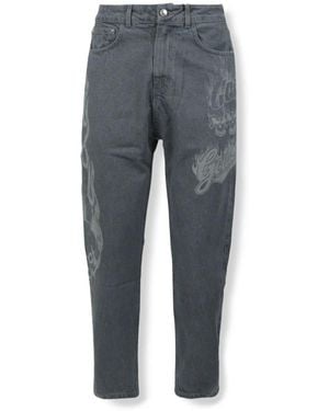 Gcds Slim-Fit Trousers - Gris