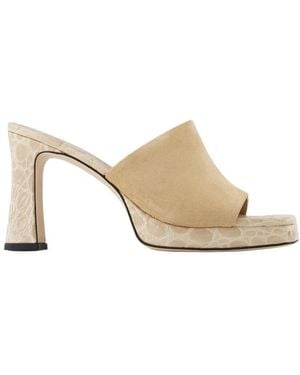 BY FAR Heeled Mules - White