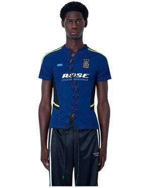 Martine Rose Lace-Up Athletic Jersey - Blauw