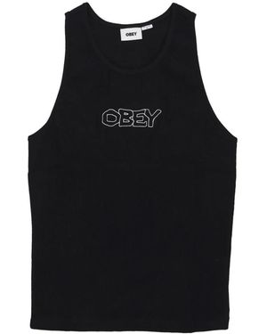 Obey Sleeveless Tops - Black