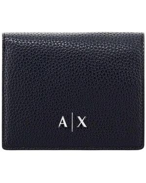 ARMANI EXCHANGE Accessoires ,Zwart ,Polyester Portemonnee - Blauw