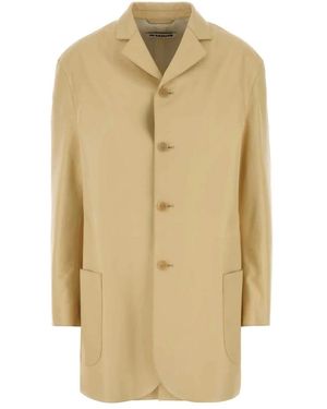 Jil Sander Jassen ,Geel ,Leer Enkelrijige Leren Blazer - Naturel