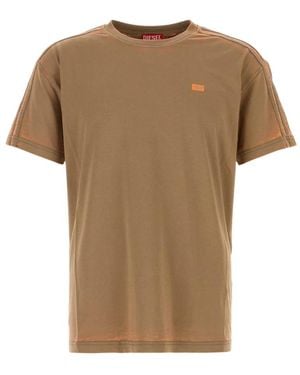 DIESEL Tops ,Bruin ,Katoen T-Wayan