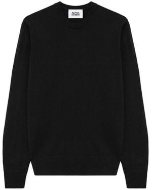 Alpha Studio Rundhals-Strickware - Schwarz