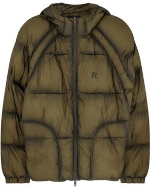 Represent Translucent Hooded Puffer - Grün