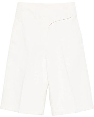 Ami Paris Wrapped Bermuda Shorts Met Riem - Wit