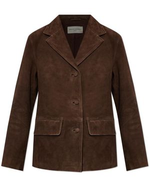 Officine Generale Jassen ,Bruin ,Leer Kataline Jacket