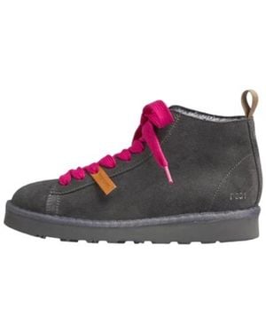 Pànchic Schoenen ,Grijs ,Leer P001 Sneakers