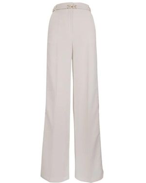 Elisabetta Franchi Wide Trousers - White