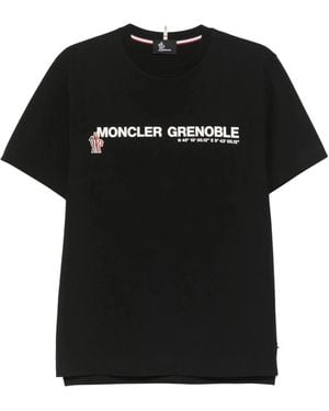Moncler Grenoble T-Shirt Van Katoenmix - Zwart