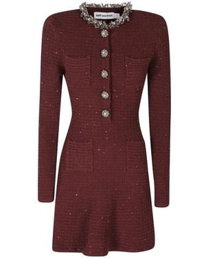 Self-Portrait Knitted Dresses - Rojo