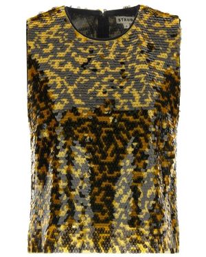 STAUD Sleeveless Tops - Green