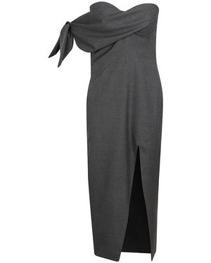 Givenchy Cocktailkleid Aus Wolle Mit Schleifen-Detail - Grau