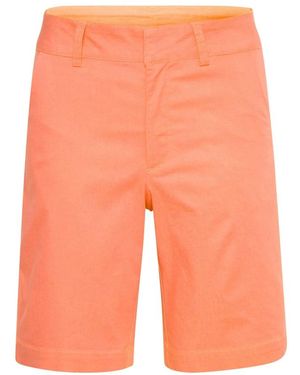 Kaffe Korte Broeken ,Oranje ,City Shorts Met Hoge Taille
