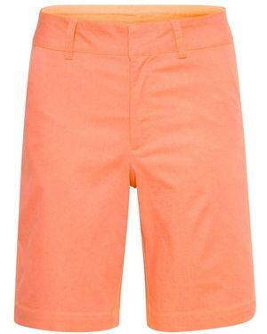 Kaffe Korte Broeken ,Oranje ,City Shorts Met Hoge Taille